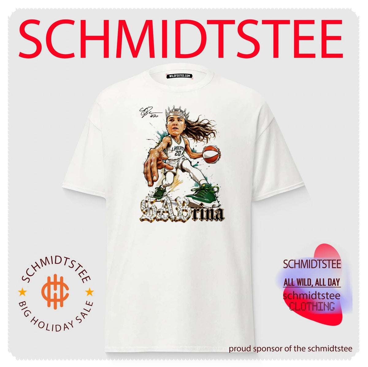 New York Liberty Sabrina Ionescu wearing crown vintage shirt