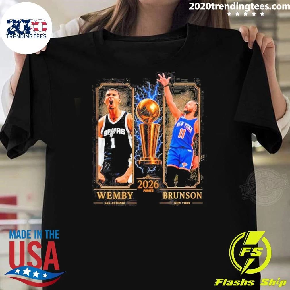 Wemby San Antonio Vs Brunson New York 2026 Finals Trophy Shirt