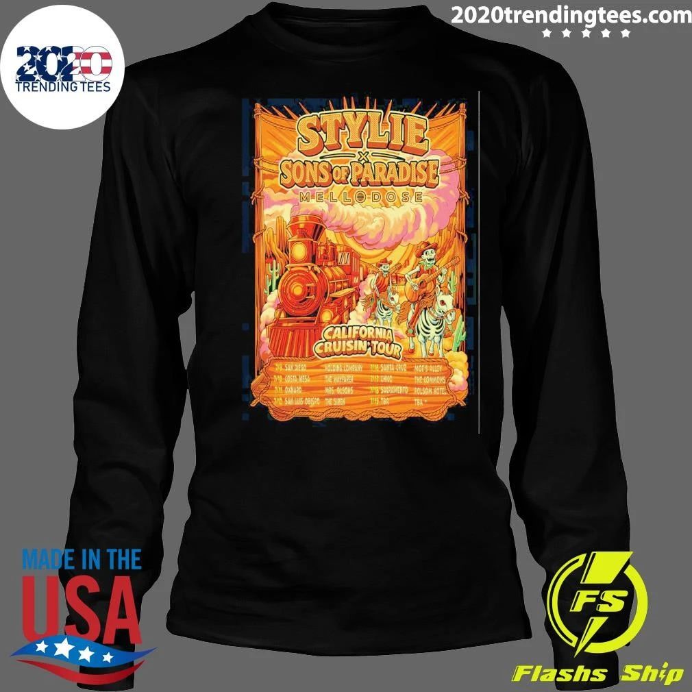 Stylie x Sons of Paradise Mellodose California Cruisin Tour 2026 Shirt