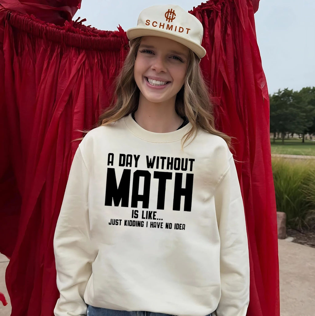 A day without math is like… just kidding I have no idea shirt