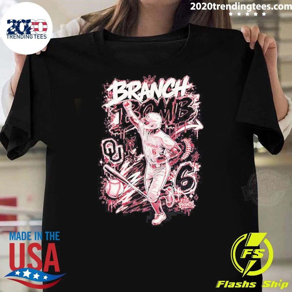 Oklahoma Baseball Kyle Branch Running Pose Shirt