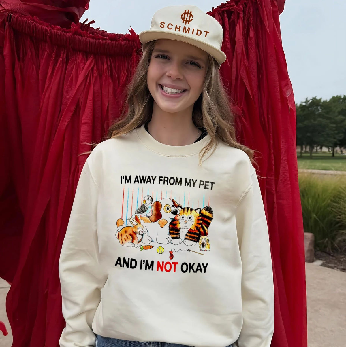I’m away from my pet and I’m not okay cartoon shirt