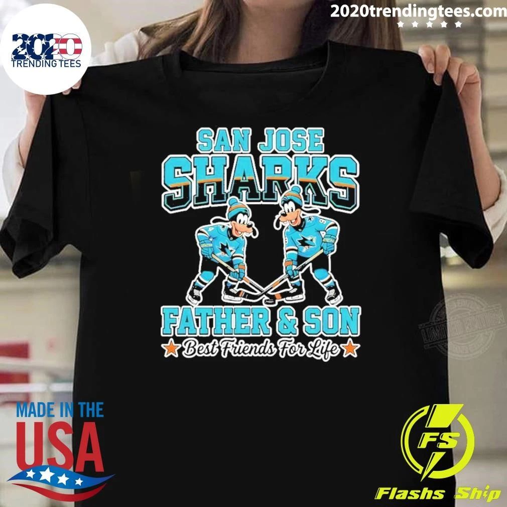Goofy San Jose Sharks Father And Son Best Friends For Life Shirt