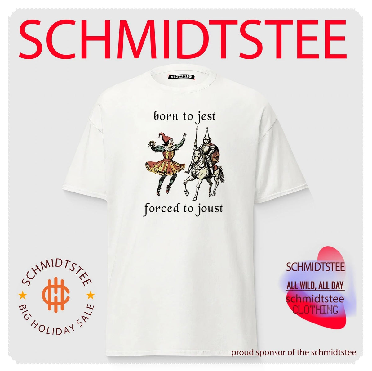 Born to jest force to joust graphic shirt