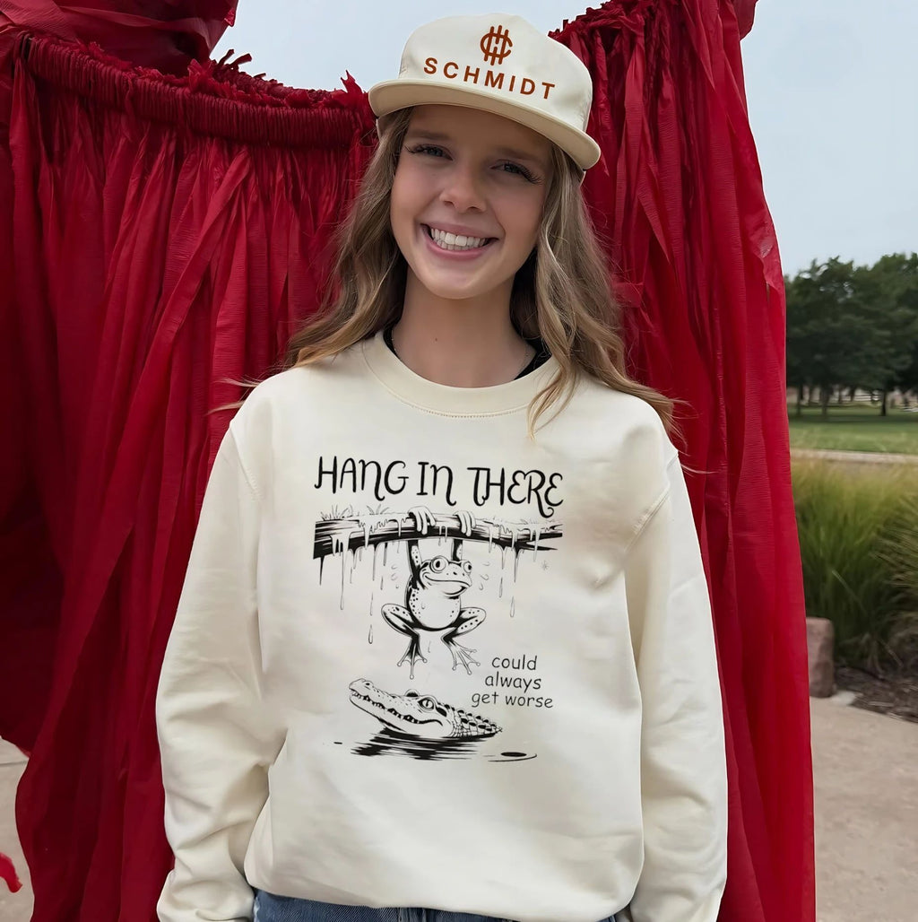 Hang in There Could Always Get Worse Frog and Alligator shirt