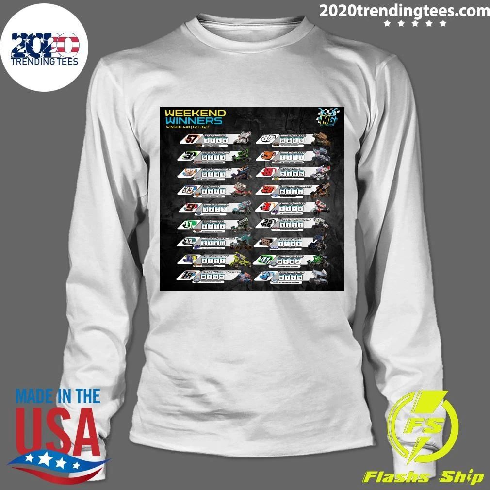 Weekend Winged 410 Winners June 1 – 6, 2026 Shirt