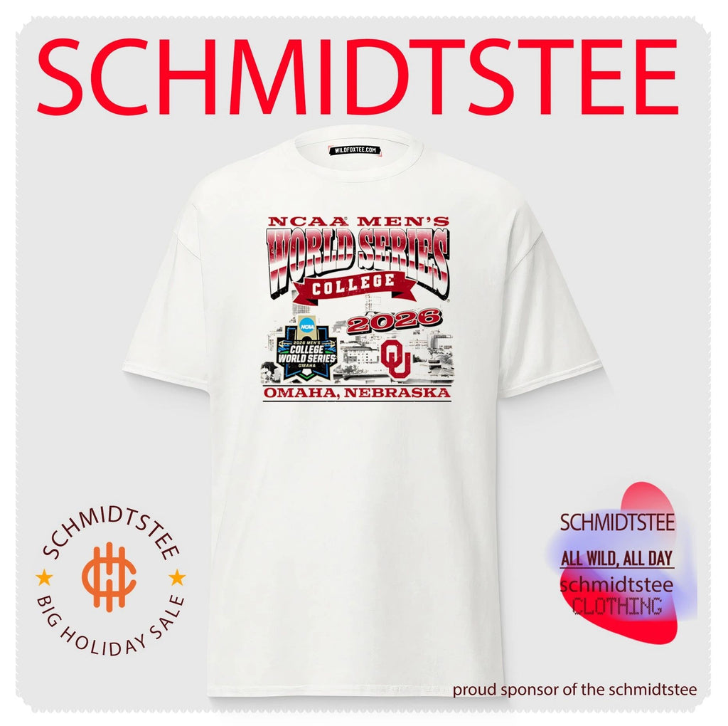 Oklahoma Baseball 2026 Men’s College World Series skyline shirt