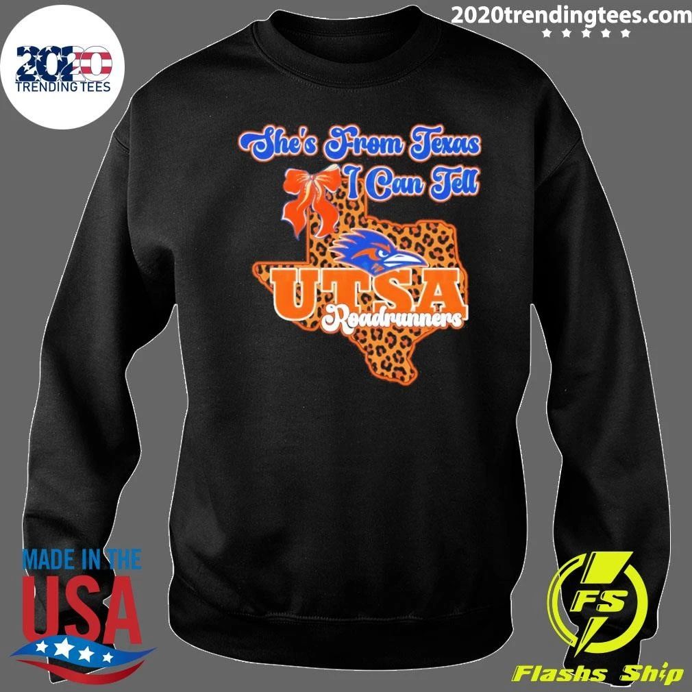 She’s From Texas I Can Tell UTSA Roadrunners Bow Texas Map 2026 Shirt