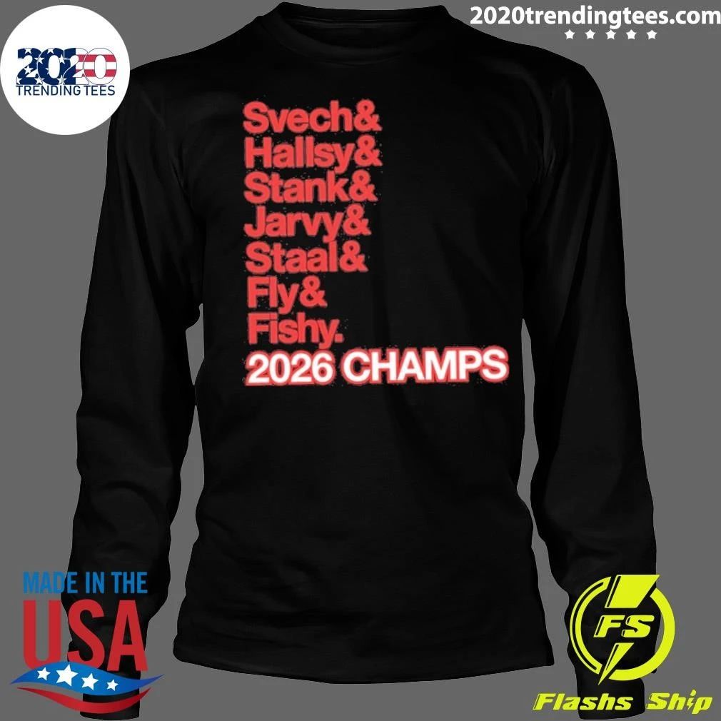 Carolina Hockey Ampersand 2026 Champs Svech Hallsy Stank Jarvy Staal Fly And Fishy Shirt