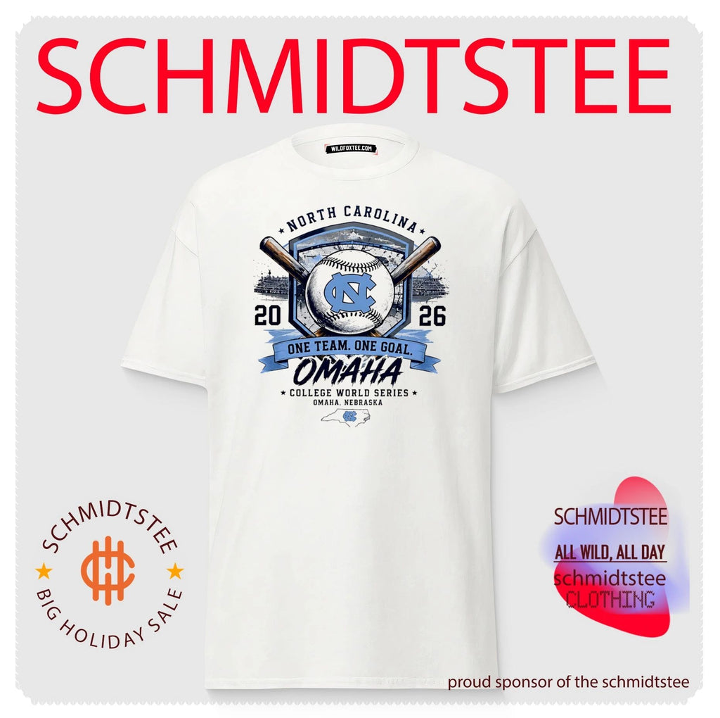 North Carolina Tar Heels 2026 MCWS Omaha Bound one team one goal shirt