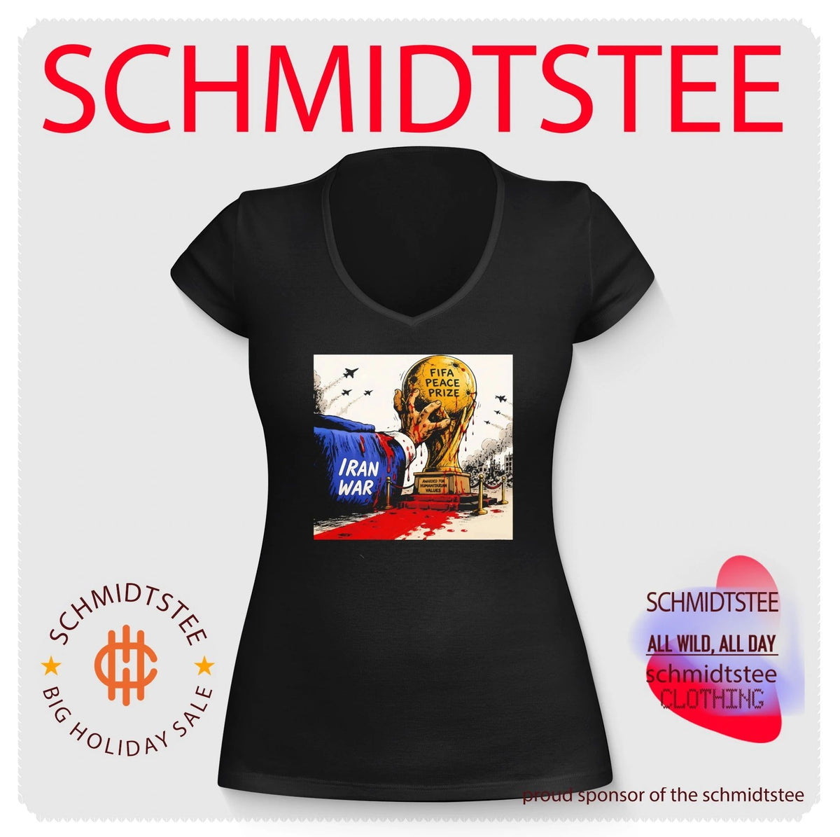 FIFA peace prize Iran War political illustrated shirt