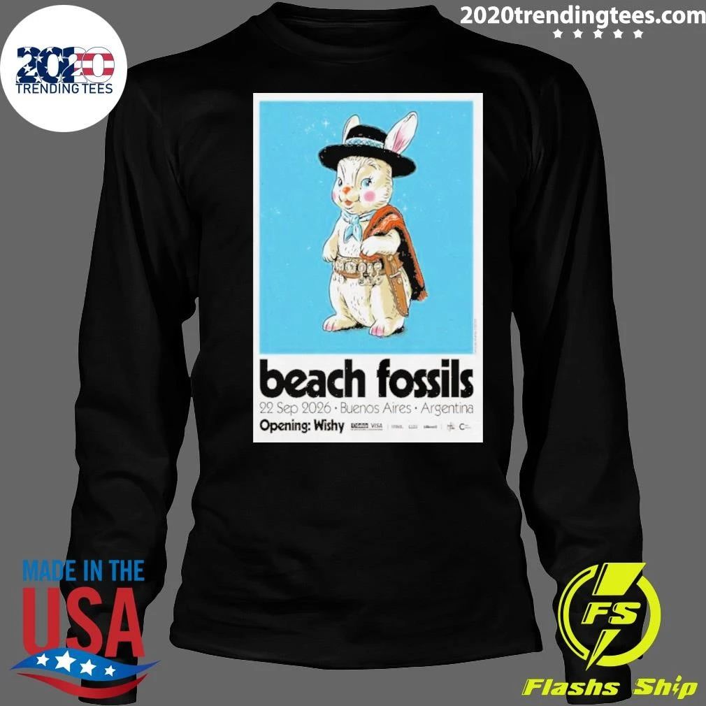 Beach Fossils 22 September 2026 Buenos Aires Argentina Opening Wishy Shirt
