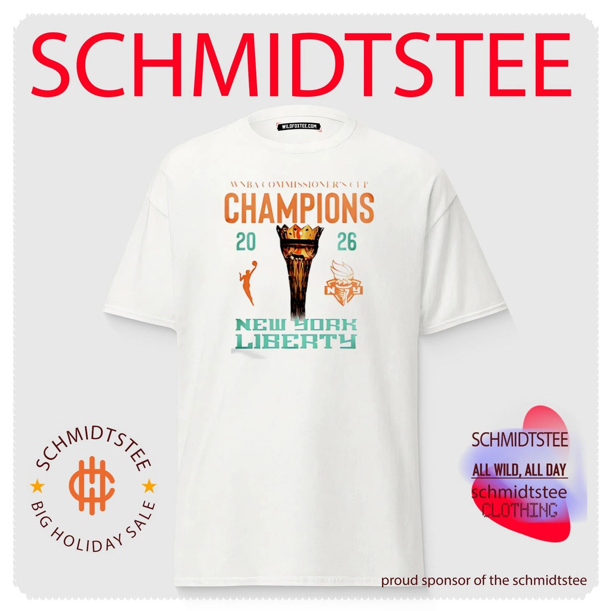 New York Liberty 2026 WNBA Commissioner’s Cup Champions trophy shirt