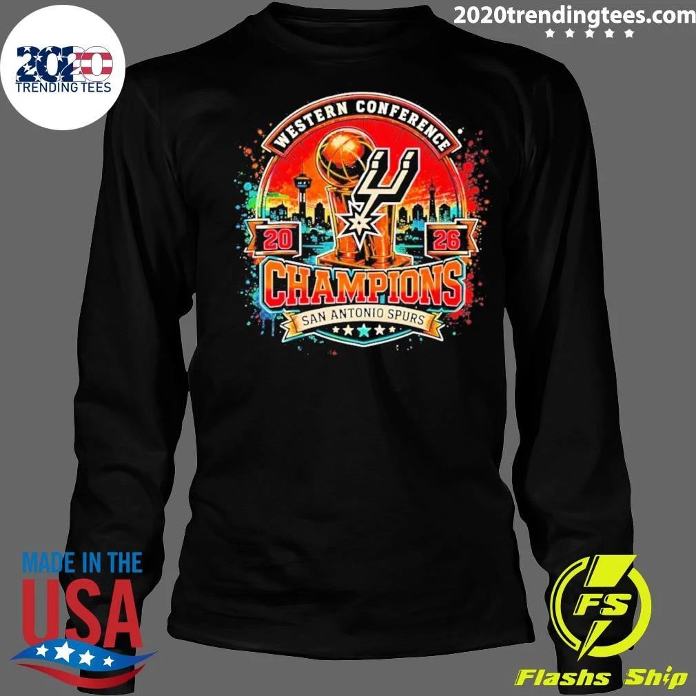 New 2026 Spurs Western Conference Retro Spurs Champions Shirt