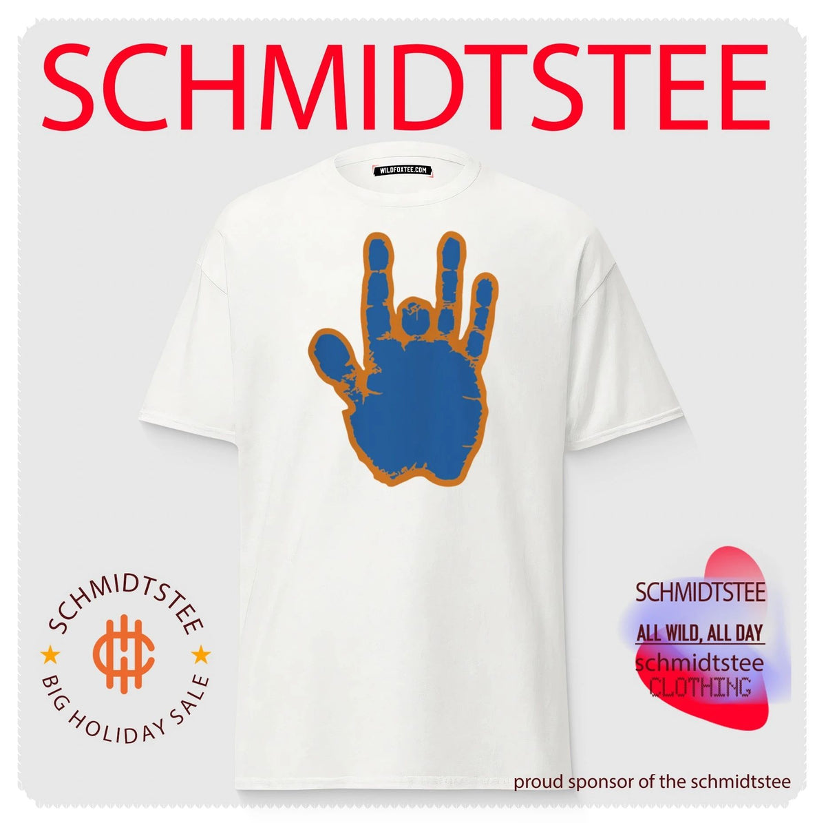 Jerry Garcia Blue & Orange Hand Shirt