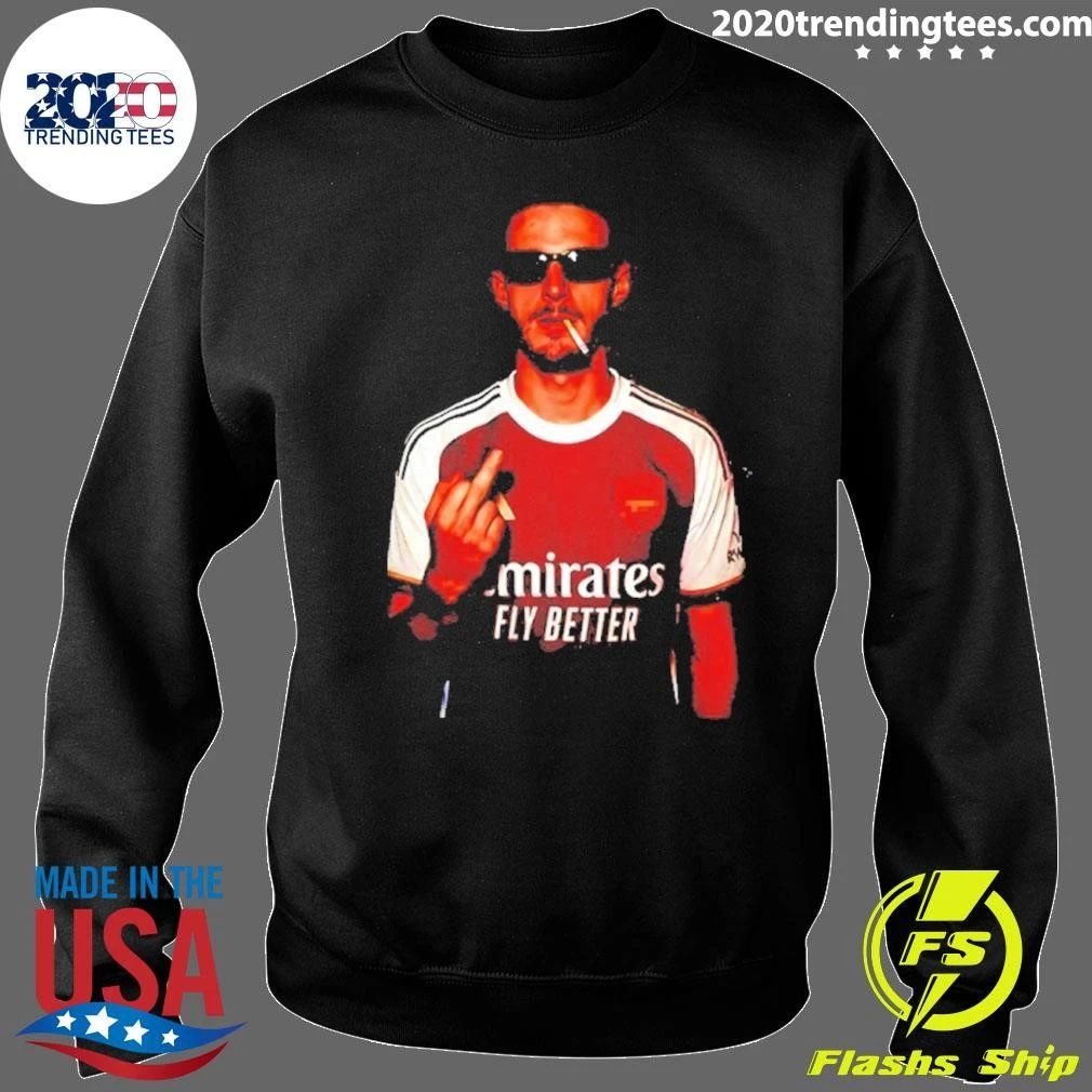 Bukayo Saka Wearing Arsenal Jersey Smoking Shirt