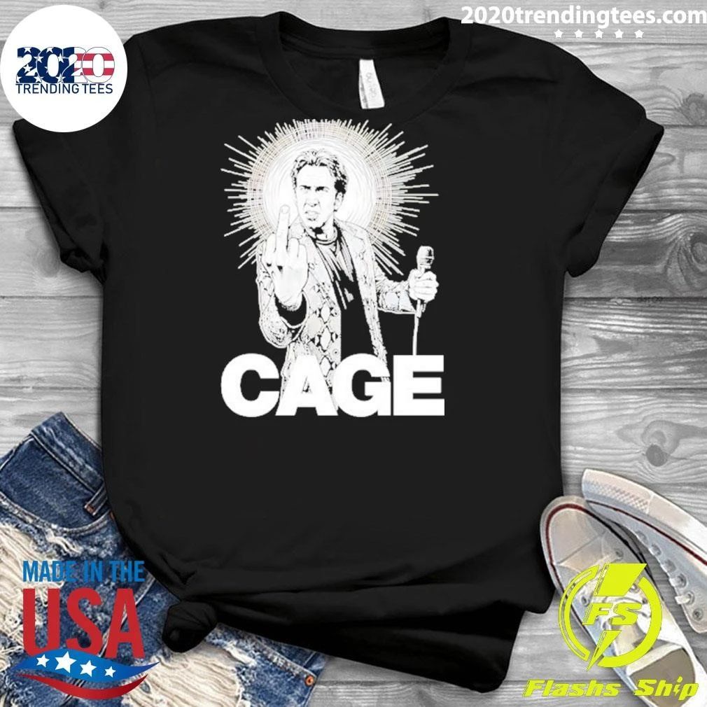Nicolas Cage Style Johnny Cash Shirt