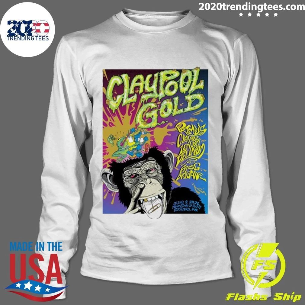 Claypool Gold Primus June 9, 2026 Portland ME Tee Shirt