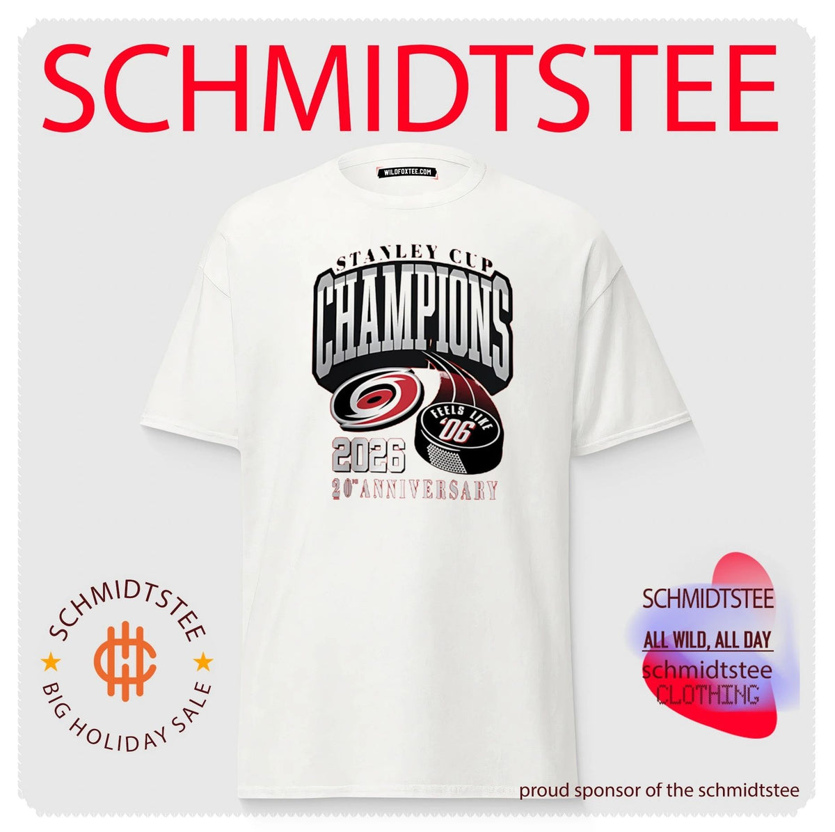 Carolina Hurricanes 2026 Stanley Cup Champions 20th Anniversary Puck Graphic shirt