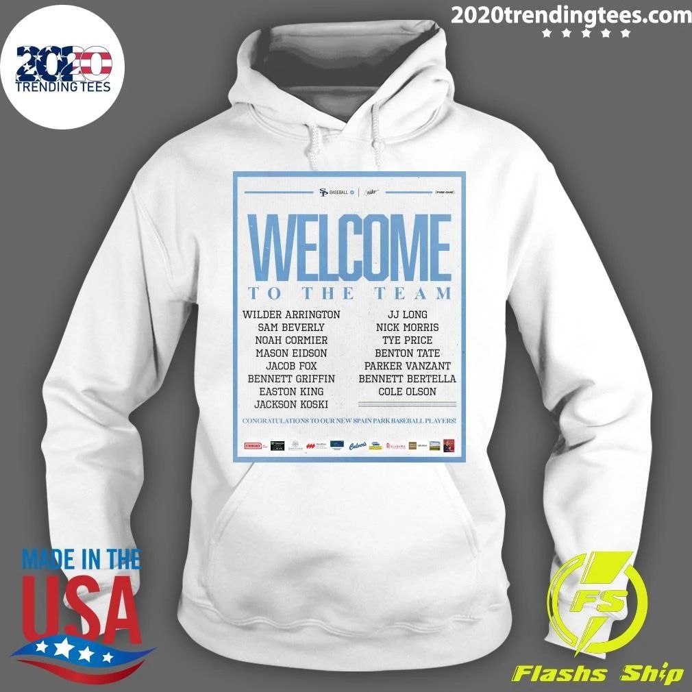 Welcome To The Team Congratulations To Our New Spain Park Baseball Players Shirt