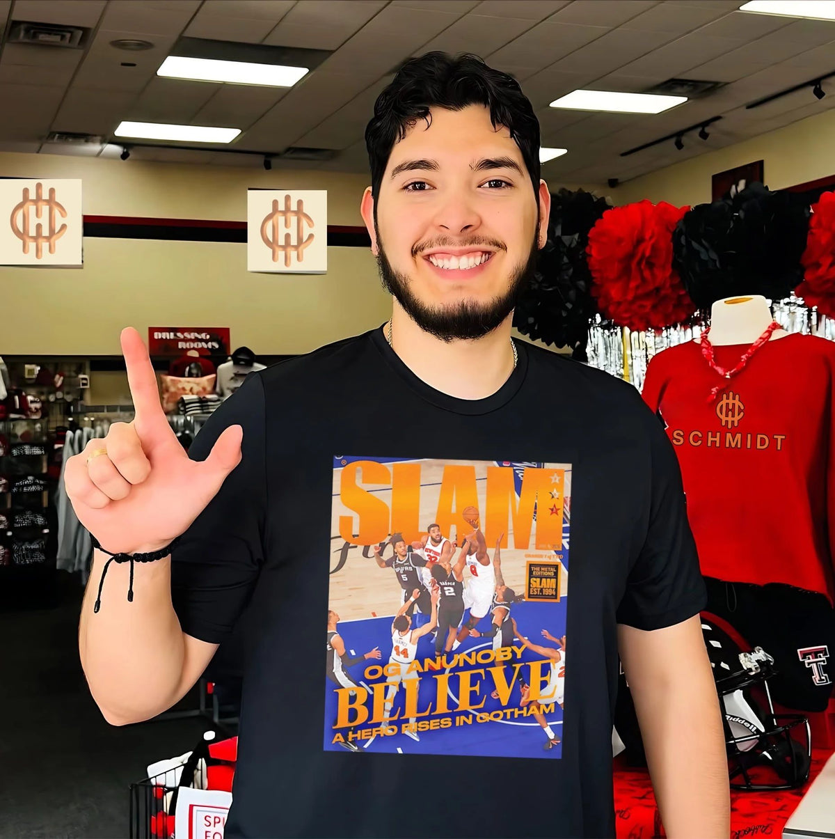 NY Knicks vs San Antonio Spurs SLAM OG Anunoby believe a hero rises in Gotham shirt