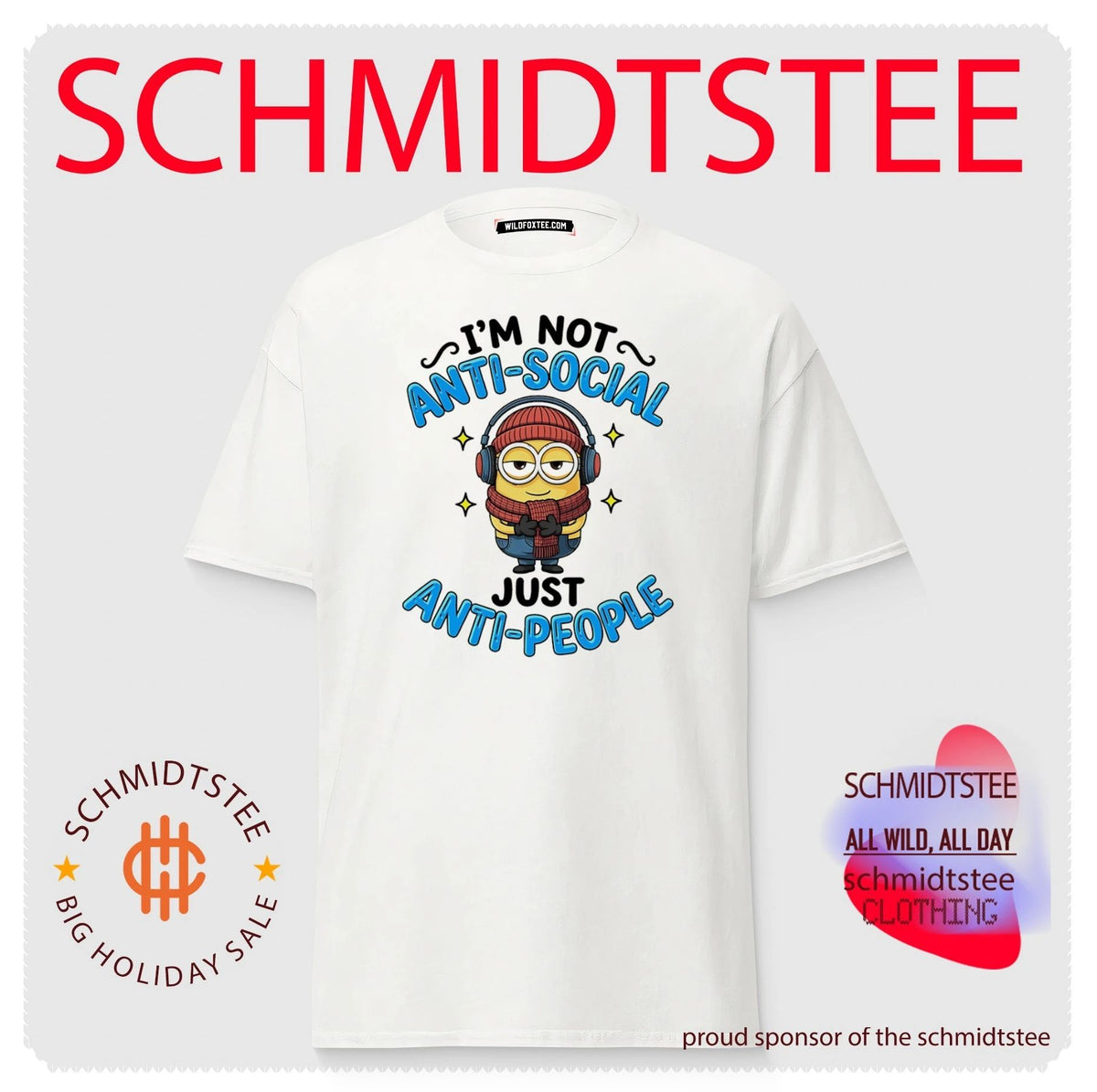 I’m not anto-social just anti-people Minion shirt