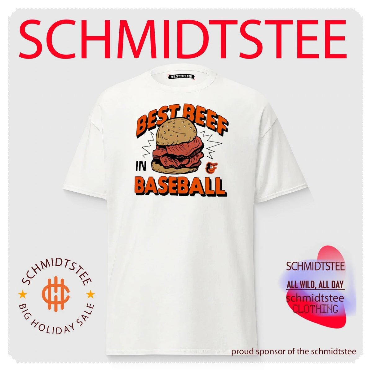 Baltimore Orioles best beef in baseball food shirt