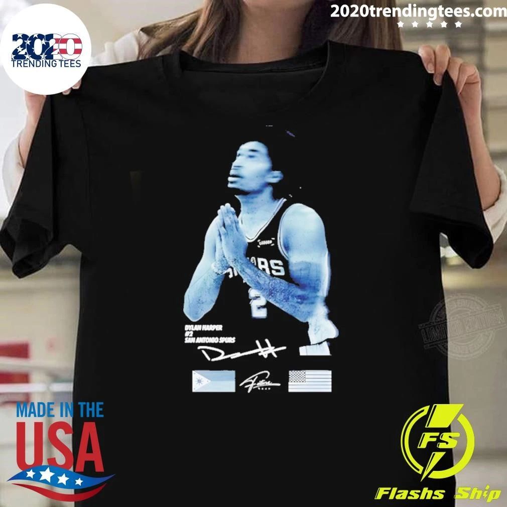 Dylan Harper #2 San Antonio Spurs Nba Basketball Signature Shirt