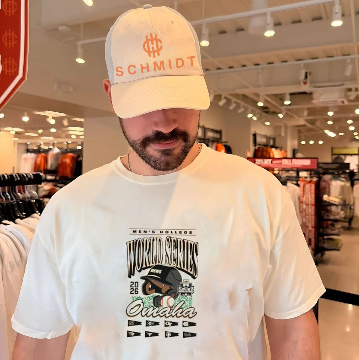 Georgia Baseball 2026 College World Omaha helmet shirt