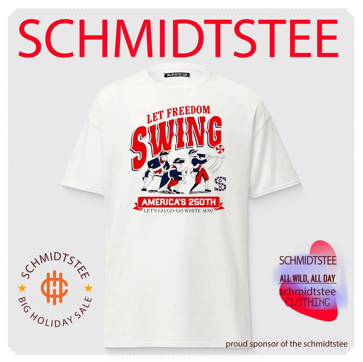 Let Freedom Swing Americas 250th White Sox Shirt