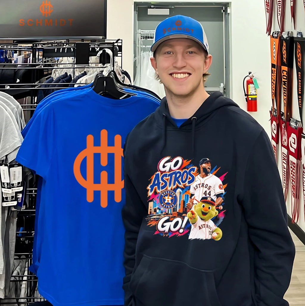 Houston Astros Orbit Mascot and Player Go Astros Go shirt