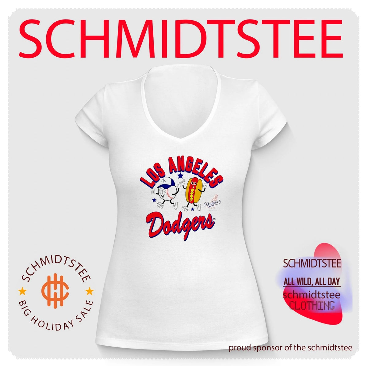 Los Angeles Dodgers HotDog Preschool Snack cartoon shirt