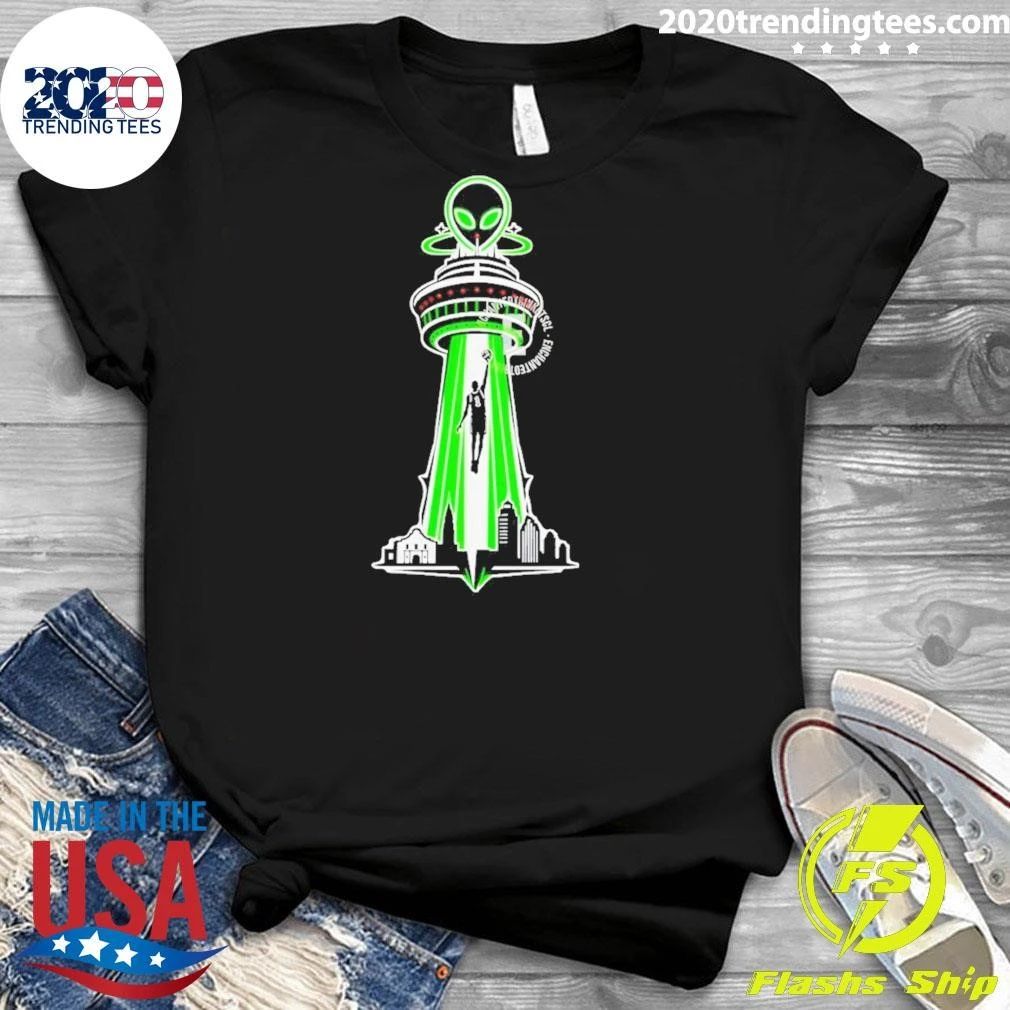 Antonio Spurs Basketball Alien Ufo City Skyline Nba 2026 Shirt