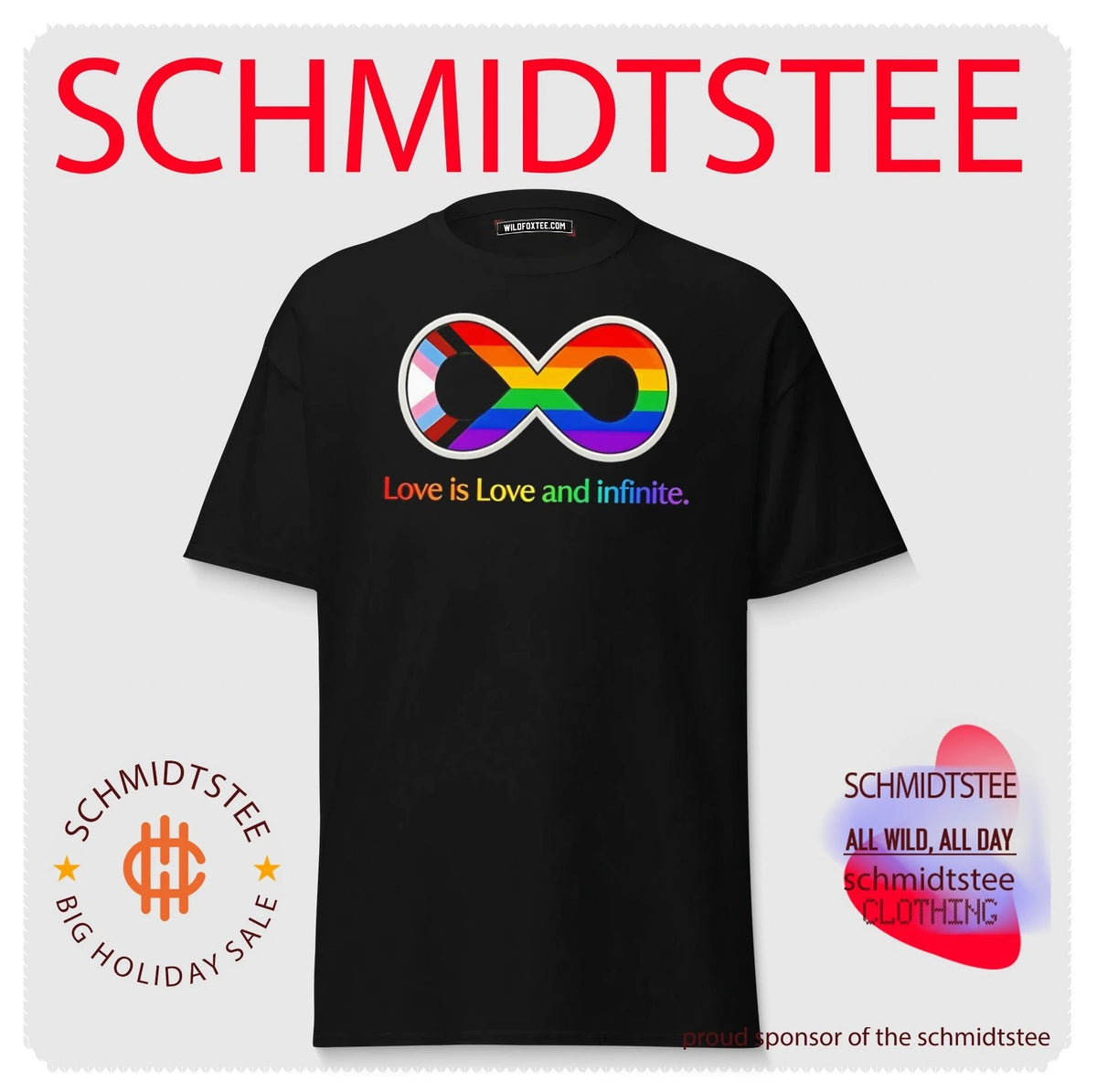 Love is Love and infinite Progress Pride flag shirt