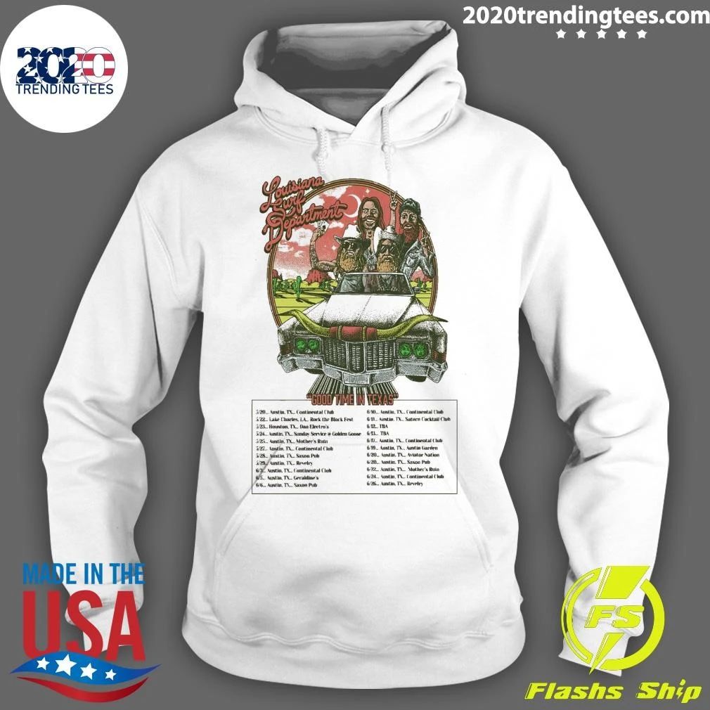 The Louisiana Surf Department Good Time In Texas Tour 2026 Shirt