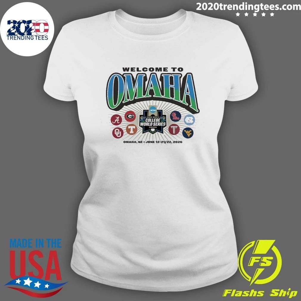 Welcome to Omaha Men’s College World Series June 12-22, 2026 NCAA Baseball Shirt