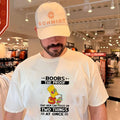 Boobs the proof that men can focus on two things at once Bart Simpson shirt