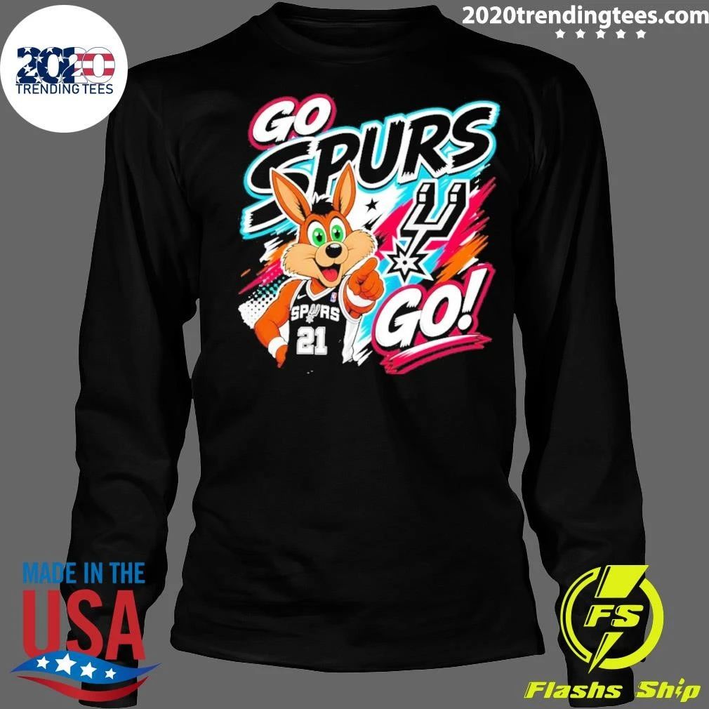 Go Spurs Go San Antonio Spurs Mascot Coyote Basketball 2026 Vintage Shirt