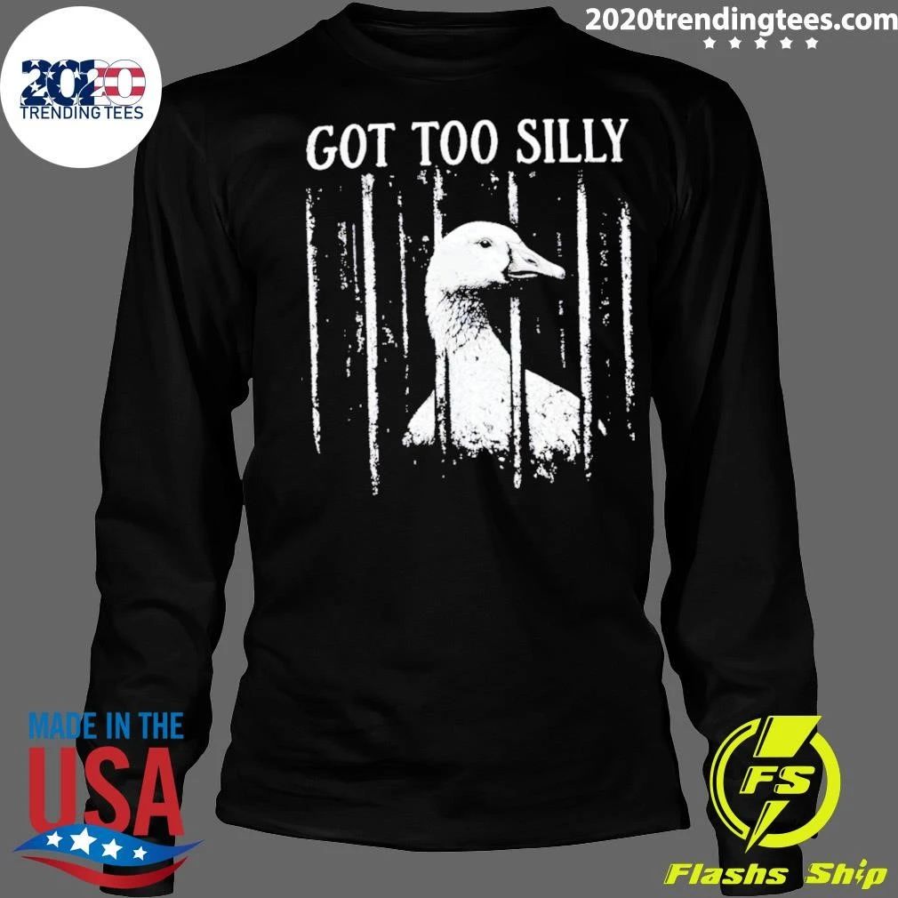 Goose Behind Bars Imprisoned For Its Got Too Silly Antics On A Comfortable Shirt