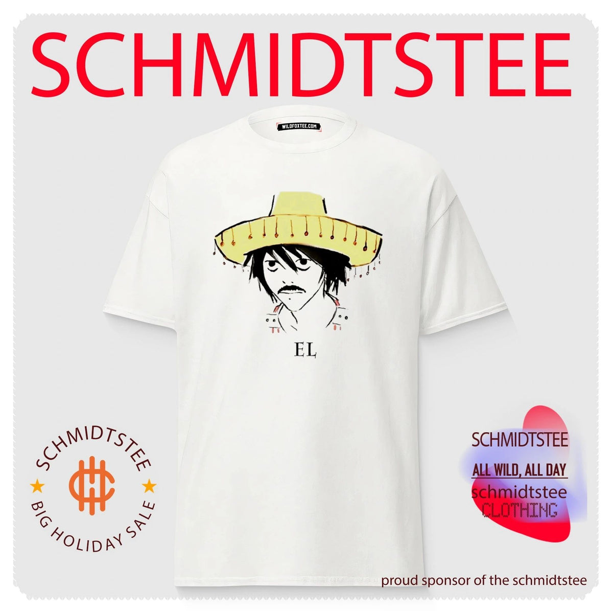 EL D Note L Lawliet Sombrero Cartoon Anime shirt