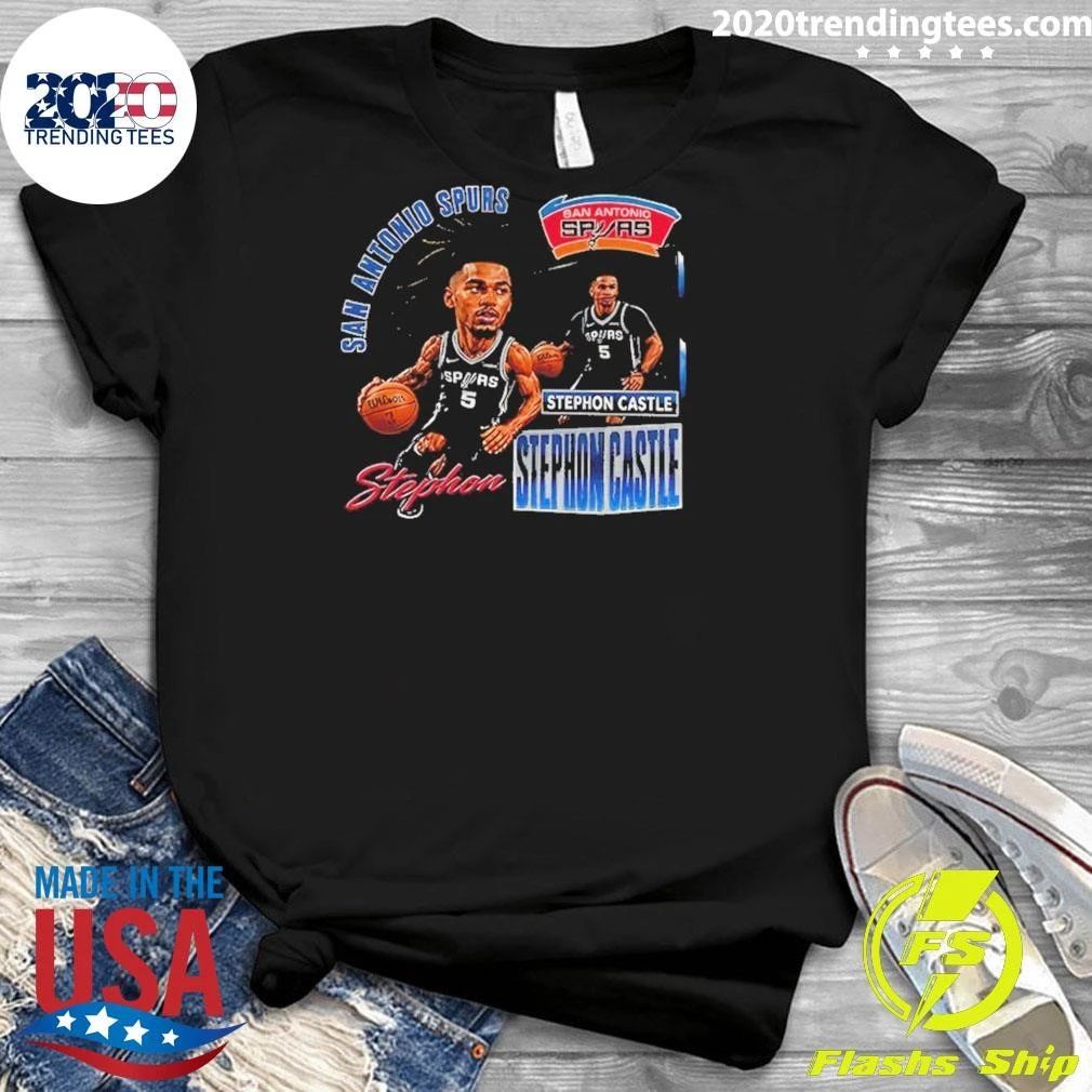 Stephon Castle San Antonio Spurs Basketball Wilson Graphic Shirt