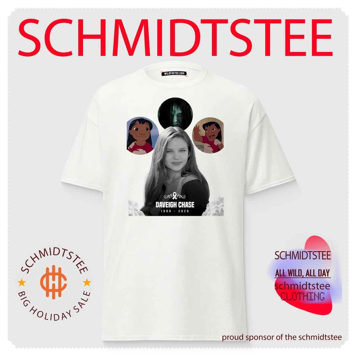 Daveigh Chase 1990–2026 Memorial Tribute shirt