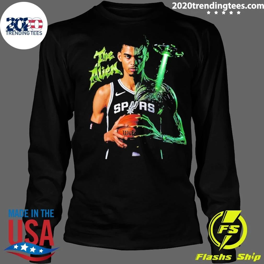 Wembanyama San Antonio Spurs The Alien Basketball Player Nba Ufo Shirt