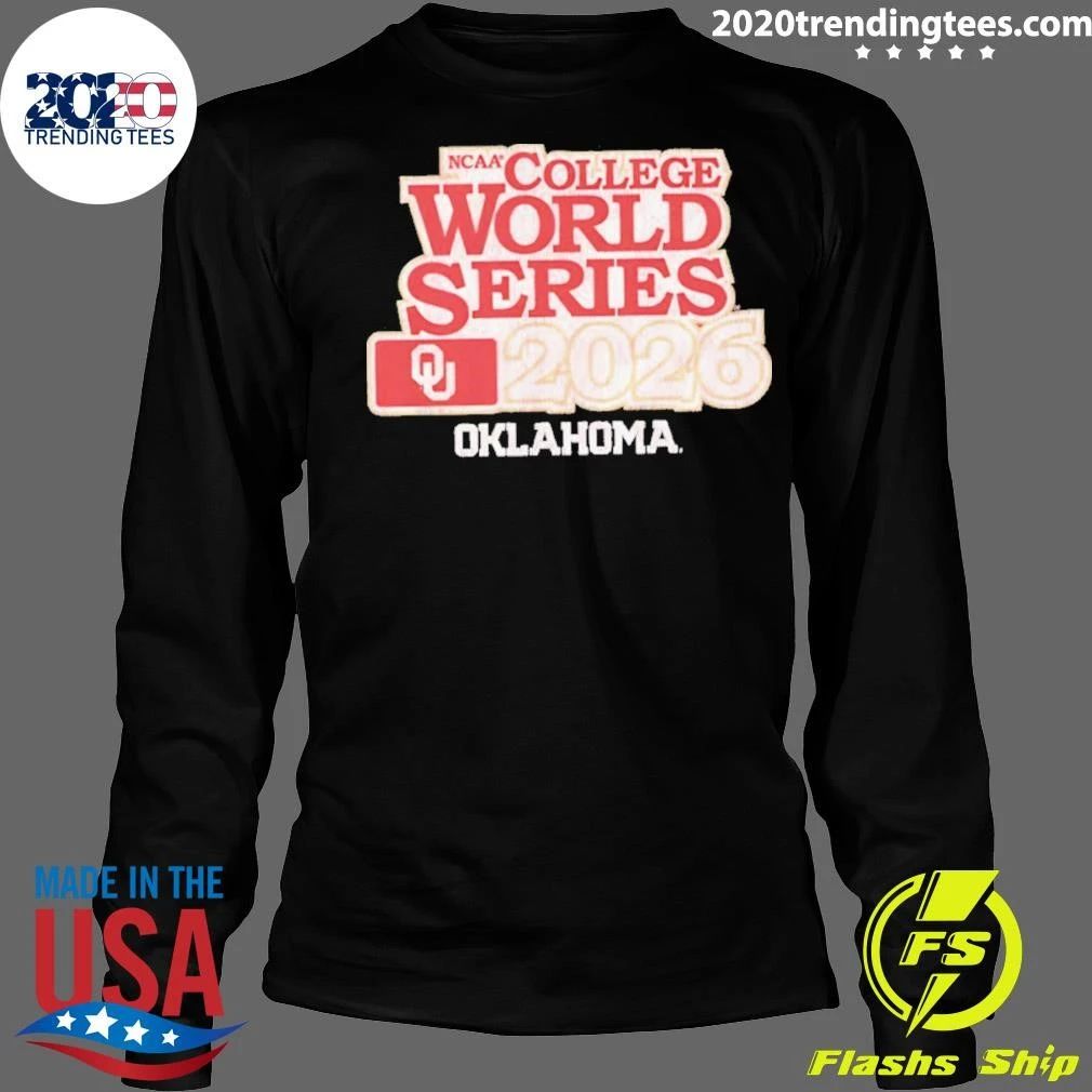 Oklahoma Baseball 2026 Ncaa College World Series Shirt
