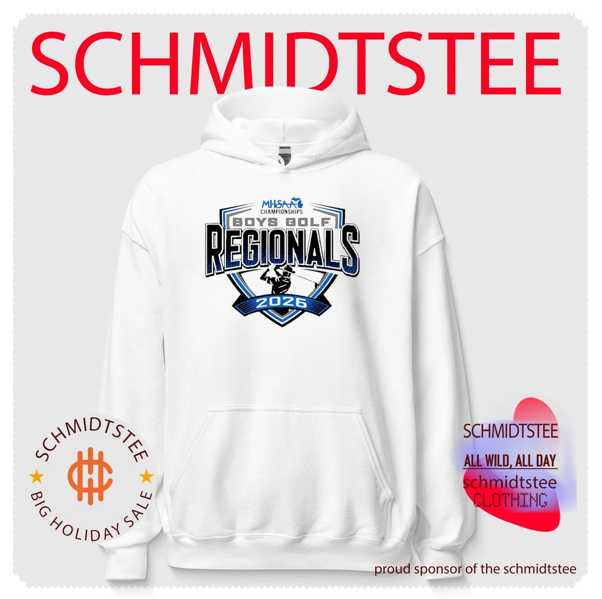 2026 MHSAA Boys Golf Regionals logo shirt
