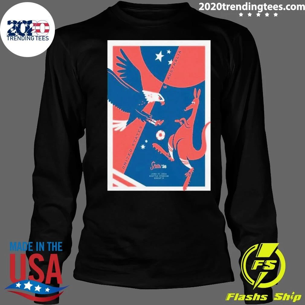 Screen United States vs. Australia June 19 2026 Seattle Stadium Poster Shirt