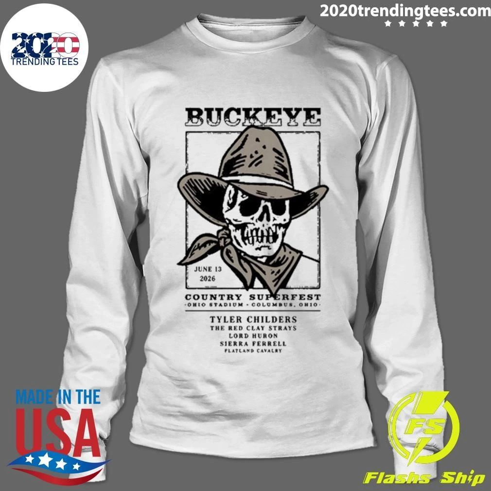 Buckeye Country Superfest June 13, 2026 Concert Columbus Ohio At Ohio Stadium Tee Shirt