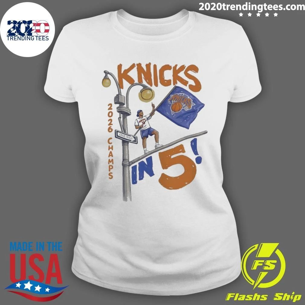 New York Champs 2026 Knicks In 5 Keith Haring Style Shirt