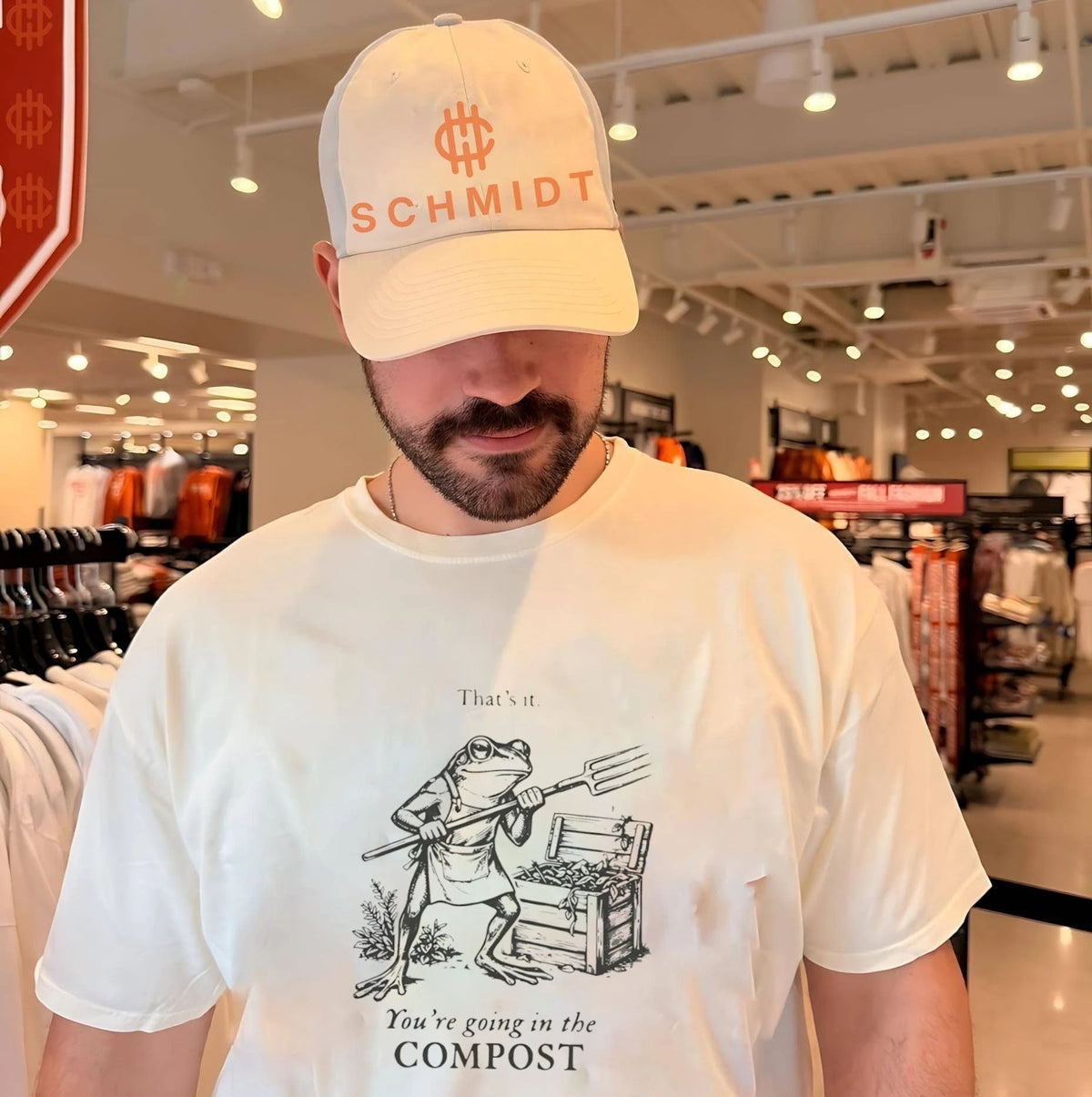 That’s it you’re going in the compost frog doodle shirt