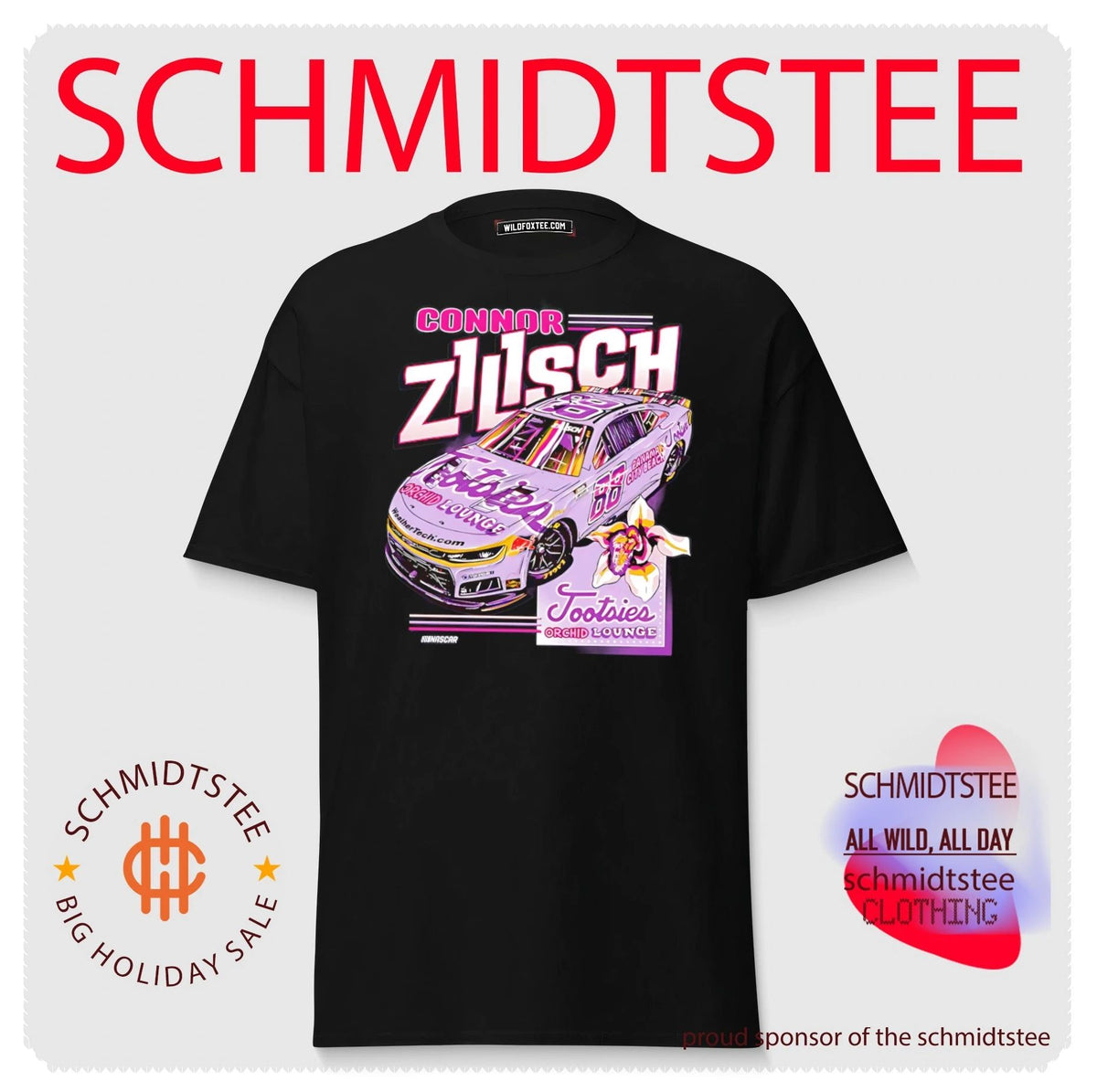 Connor Zilisch NASCAR Tootsies Orchid Lounge the #88 purple Chevrolet Camaro shirt